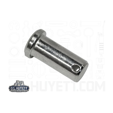 Huyett Clevis Pin, Zinc Plated, 0.750 in Dia x 6.266 in Overall L x 6.500 in Shank L x 0.156 in Hole Dia CLPZ-0750-6500