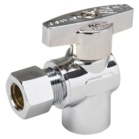 Southland Stop Valve, 38 x 12 in Connection, Compression x FIP, 125 psi Pressure, Brass Body 190-232HC