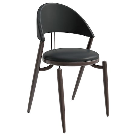 Leisuremod Venice Collection Modern Dining Chair In Black VC49BL