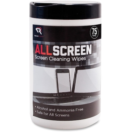 Advantus ReadRight AllScreen Screen Cleaning Wipes, Assorted REARR15045