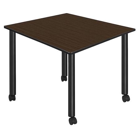 Regency Square Kee Large Breakroom Table, 48 in W, 48 in L, Neo Walnut TBMC4848NWBK