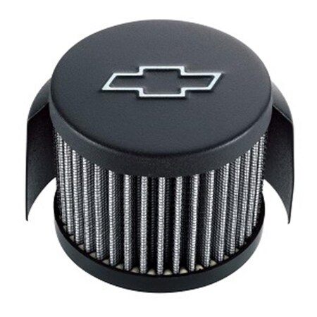 Powerplay 141613 3 in. Round Crankcase Breather Cap - Black PO745800