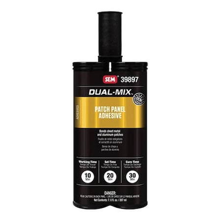 Sem Dual-Mix Patch Panel Adhesive, 7 oz Cartridge, Liquid, Opaque Cream 39897