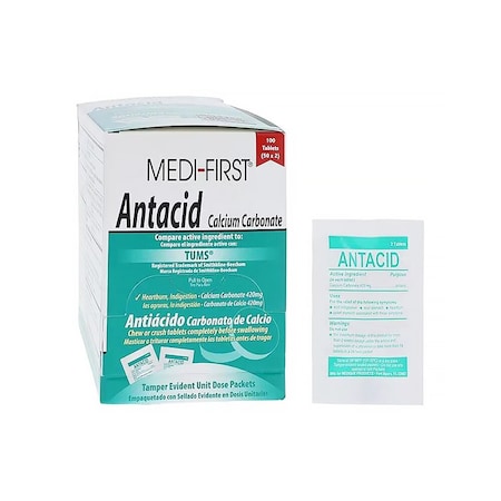 Medi-First Antacid Chewable Tablets 420mg, 100PK 6579598