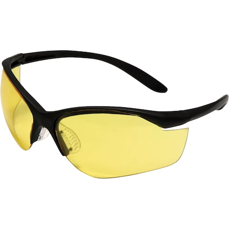 Honeywell Howard Leight Vapor II black frame with amber lens tint and anti-fog coating Retail R-01536