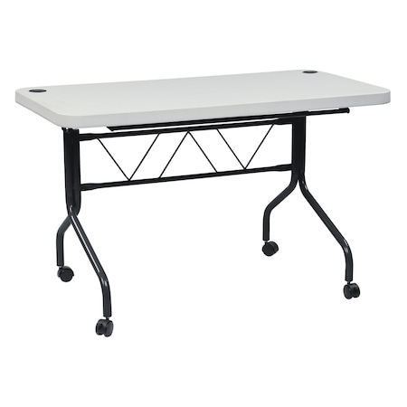 Office Star Products 4' Resin Multi Purpose Flip Table with Locking Casters FT6634