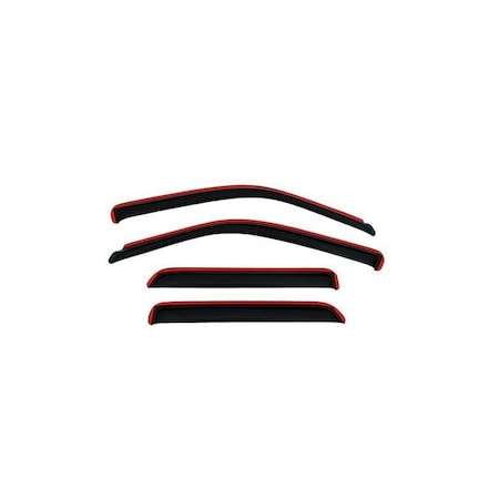 Ventshade Rainguards, Aerodynamic Design, In-Channel, Smoke, Acrylic, Set Of 4 194167