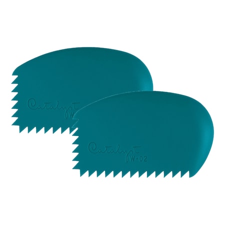 Princeton Catalyst Tool Wedge, Silicone, Mixed Media, Blue, Size 2, 2PK PW02