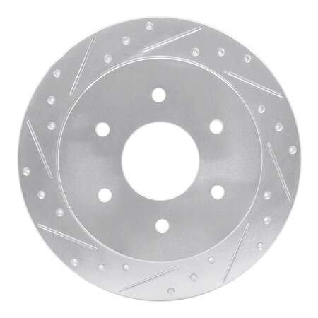 Dynamic Friction Co DFC Brake Rotor - Drilled and Slotted - Silver 631-67090L