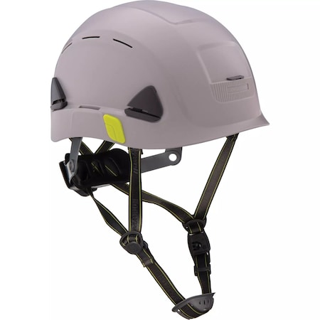 Fibre-Metal By Honeywell Type II Vented, Industrial Climbing Helmet w/HDPE Shell, 8-Point Textile Suspension, Wheel Ratchet Adj CSH11009