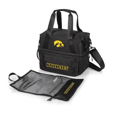 Picnic Time Family Of Brands NCAA Iowa Hawkeyes Tarana Lunch Bag Cooler with Utensils made from Recycled Material 515-01-179-224-0