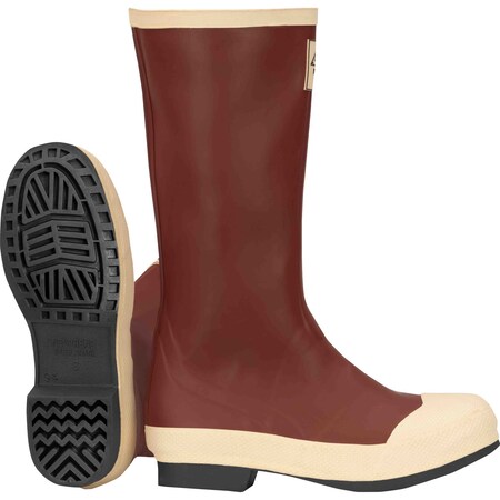 Ironwear 16" Steel Toe Chevron Outsoles Triple Dipped Neoprene Boots, Maroon 09 9262-S-09