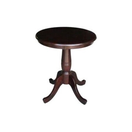 International Concepts Round 30 in Round Top Pedestal Table, 28.9 inH, Rich Mocha, 30 W, 30 L, 28.9 in H, Wood, Rich Mocha K15-30RT