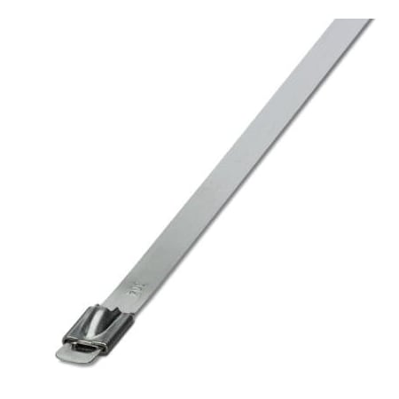 Phoenix Contact Cable Tie, 838 mm L, Silver, 304 Stainless Steel, 1335 N Strength 3240725
