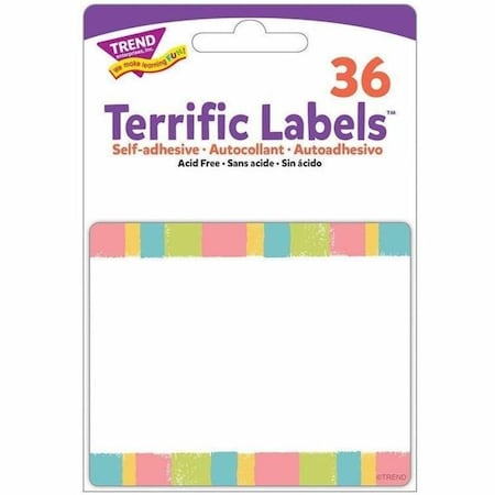 Trend Cheerful Stripes Terrific Labels, 216PK T68130