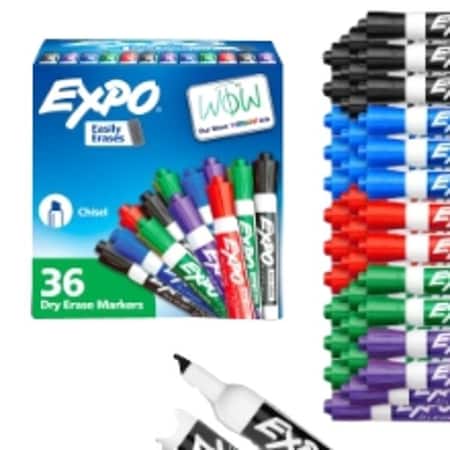 Expo Dry Erase Markers, Assorted, PK36 1921061A