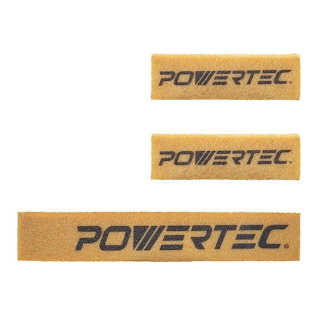 Powertec Abrasive Cleaning Sticks 8-1/2in and 4-1/2in Set for Sanding Belts & Discs, Natural Rubber Eraser 72215N