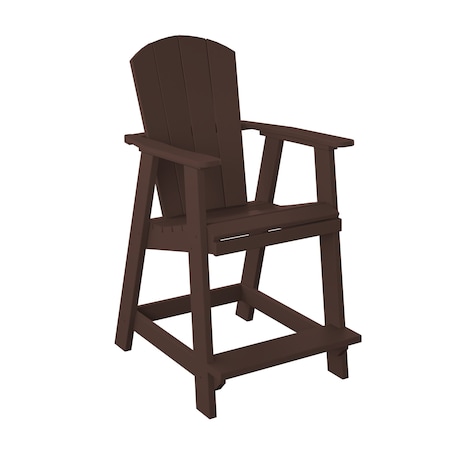 Polybird BALCONY CHAIR "COUNTER HEIGHT". TUDOR BROWN POLYBIRD P4-C