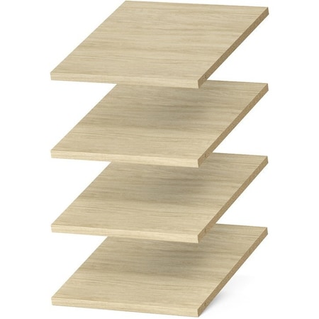Easy Track 12 in. Shelves, Honey Blonde, 4PK RS1412-MJON
