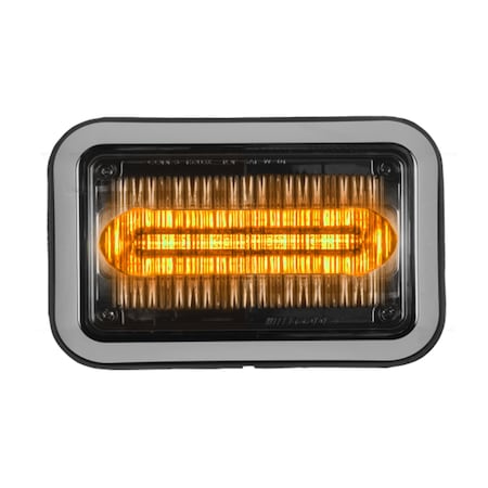 Code 3 LED PrizmIi, With Bezel, Amber, 4"X6" 4612CABZ-75