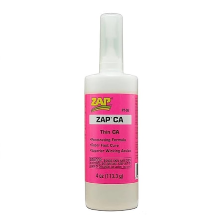 Zap Glue 4 oz Cyanoacrylate Glue Bottle PAAPT-06