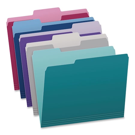 Pendaflex Colored File Folders, 1/3-Cut Tabs: Assorted, Letter Size, Bright Assorted Colors, 100PK 02315