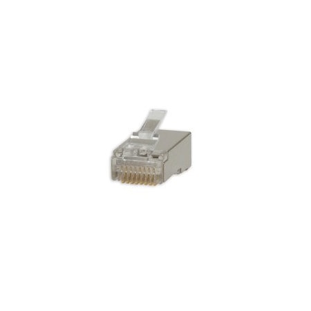 Cable Wholesale Shielded Cat6a RJ45 Crimp Connectors for Solid Cable, POE Compliant, 100 pieces 31D0-650HD