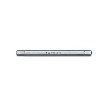 Genius Tools 1/4in Hex Shank, 6mm Hex Screwdriver Bit 88mmL 2536
