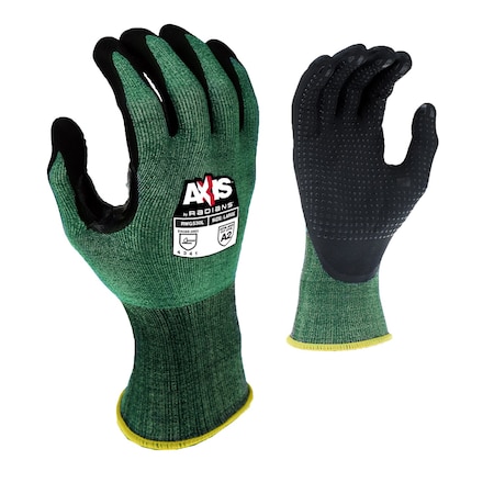 Radians Cut Resistant Coated Gloves, Cut Level A2 , Dotted , Foam Nitrile , L RWG538L