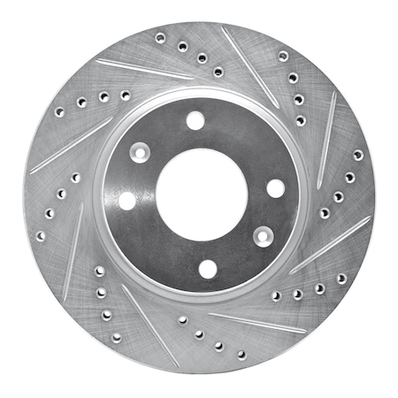 Dynamic Friction Co DFC Brake Rotor - Drilled and Slotted - Silver 631-03000R