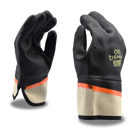 Oil Demon Glove, PVC, Safety Cuff, PK12 5300J