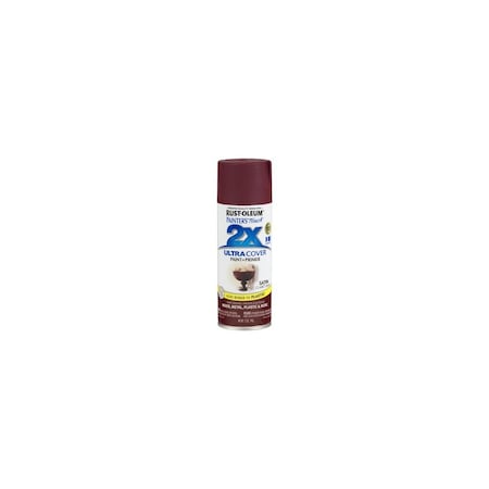 Rust-Oleum PAINTER'S Touch Satin Spray Paint, Satin, Claret Wine, 12 oz, Aerosol Can 334062