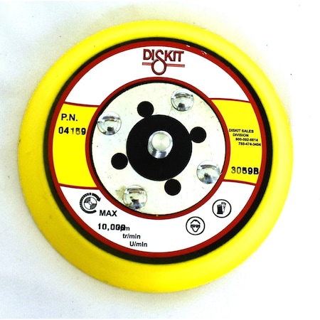 Diskit Gripit Abrasive Sanding Pad 04159: Firm, 4", Hook, 0 Hole, Low Profile MADE IN USA 04159