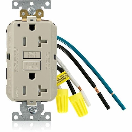 Leviton SmartlockPro GFCI 20A TR/PI Ind Gr Iv GFTR2-5LI