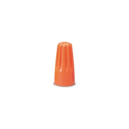 Gb WireGard -3 Wire Connector, 22 to 14 AWG, Steel Contact, Polypropylene Housing, Orange, 25PK 25-003