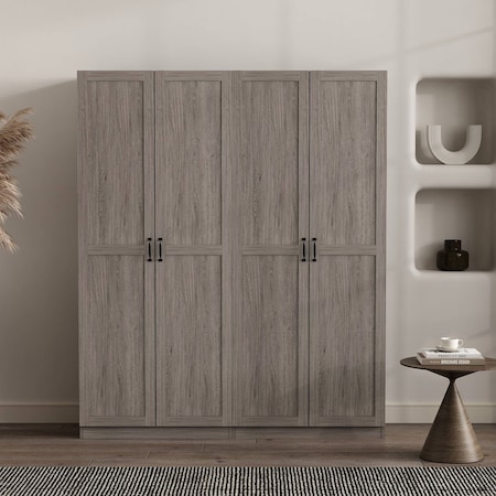 Manhattan Comfort Cornelia Storage Closet 1.0 in Grey, 2PK 2-2BC-GY