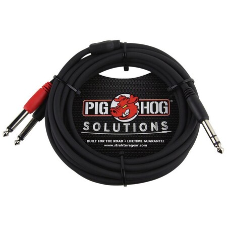 Pig Hog 10-Feet TRSMale-Dual 1/4-in Insert Cable PY-XF2XM