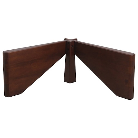 Leisuremod Imperial Triangle Coffee Table Base, Dark Walnut NG52DWB