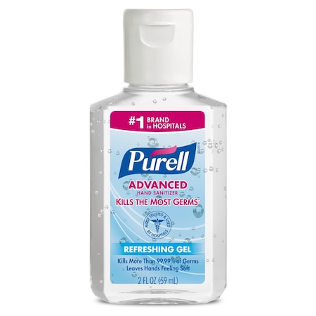 Purell Advanced Hand Sanitizer Gel, 2oz Portable Bottle, PK24 9605-24