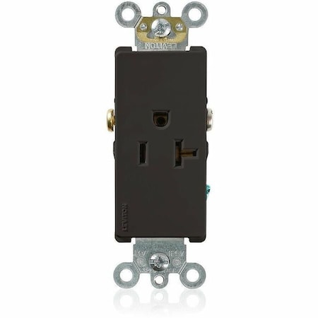 Leviton PlugsandReceptacles, 20A, 125VAC, Blk, Nylon 16341-E