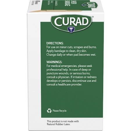 Curad Sheer Bandage Strips, 3/4"X3", Clear, PK80 CUR02279RB
