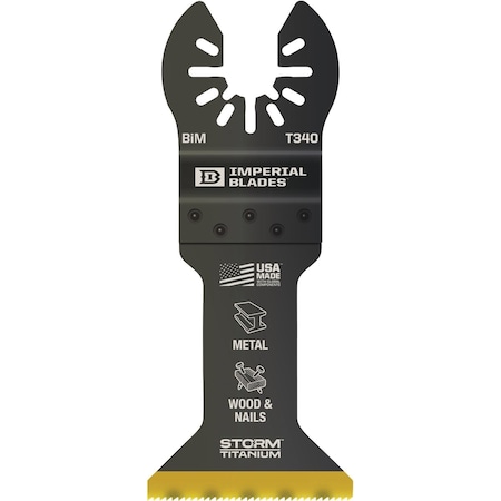 Imperial Blades ONE FIT 1-3/4'' Titanium STORM Wood/Metal Oscillating Blade IBOAT340-1