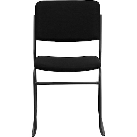 Flash Furniture Fabric Stack Chair, Black XU-8700-BLK-B-30-GG