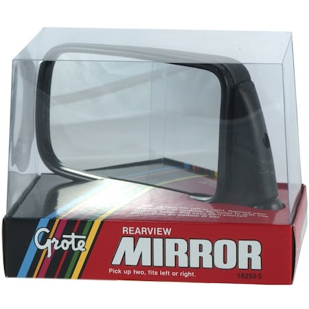 Grote Mirror- Blk- European Wedge-Style- Retai, 18252-5 18252-5