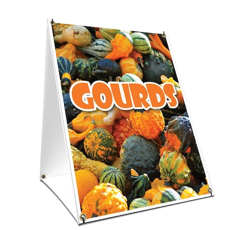 Signmission Gourds, 24 Inch x 18 Inch A-frame Yard Sign, Plastic Sign SBC-1824-Gourds