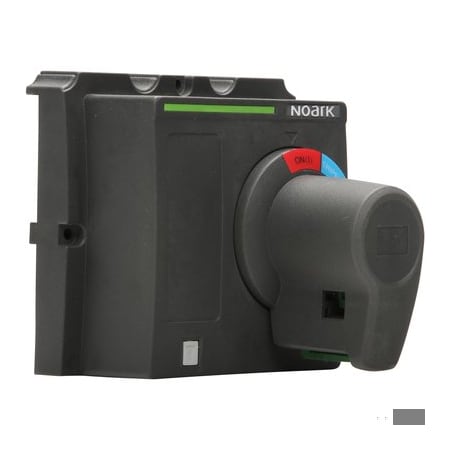 Noark IEC close-coupled rotary handle - 1100556 - for M2 - Gray/Green - IP30 RHD22N1