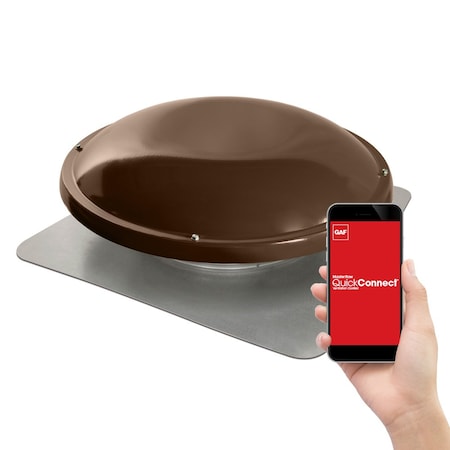Gaf Master Flow 1250 CFM Brown Galvanized Quick Connect Roof Mount Attic Fan ERV5BRQCT
