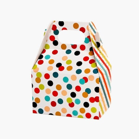 Nashville Wraps Dots & Stripes Mini Gable Box, 4x2.5x2.5, 6PK DSMGB