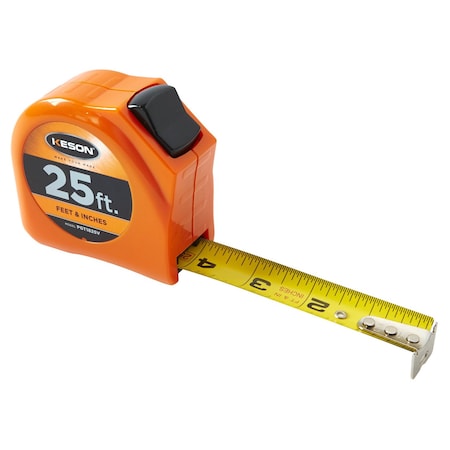 Keson 25 ft Tape Measure, 1 in Blade PGT1825V