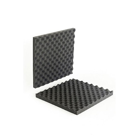 Zoro Select Foam Set, Black, 2" H, PK12 16x16x2GUF